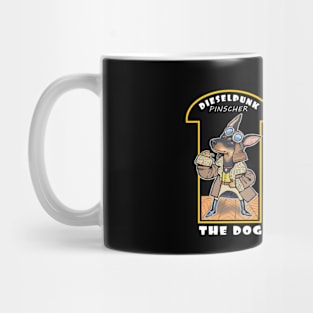 Dieselpunk pinscher dog Mug